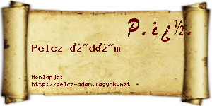 Pelcz Ádám névjegykártya