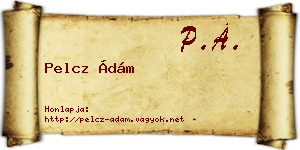 Pelcz Ádám névjegykártya
